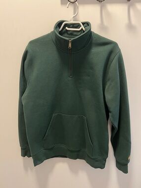 Carhartt Men's Dark Green Quarter-Zip Sweater